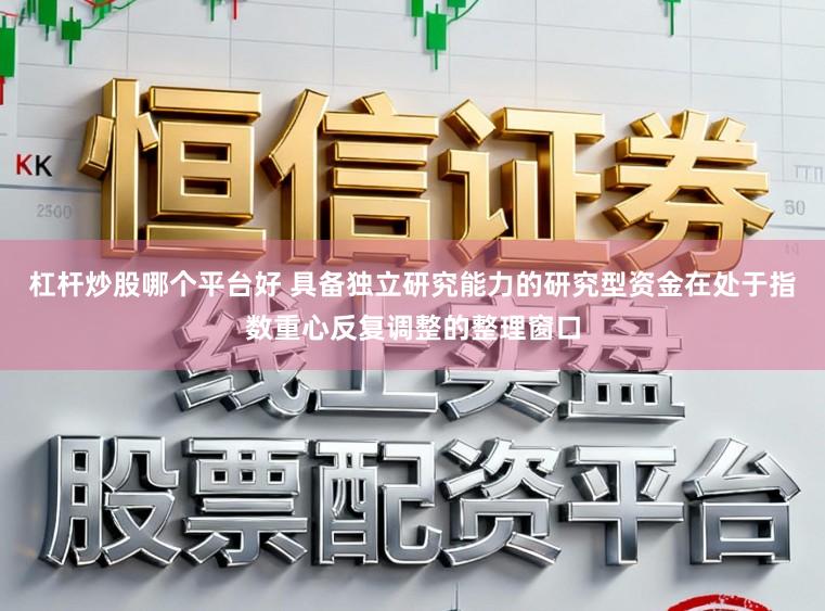 杠杆炒股哪个平台好 具备独立研究能力的研究型资金在处于指数重心反复调整的整理窗口