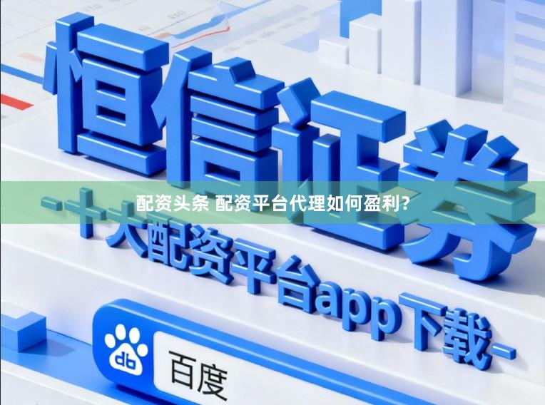 配资头条 配资平台代理如何盈利？